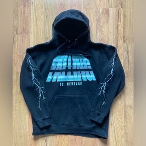 Falling In Reverse Black Pullover Hoodie Mens Medium Double Sided Sleeve Graphic